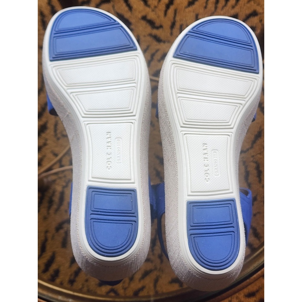 $190 Cole Haan Women's ØG Blue Suede Peyton Flatform Sandals Sz 9.5 W32542 - Picture 5 of 9